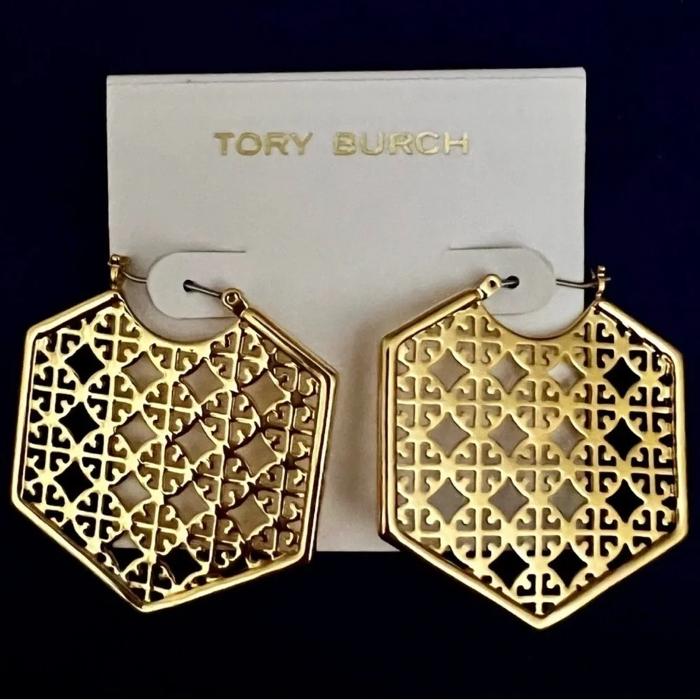 🆕 Tory Burch Authentic Hexagon Earrings At Awesome Prices To Buy Now & Save